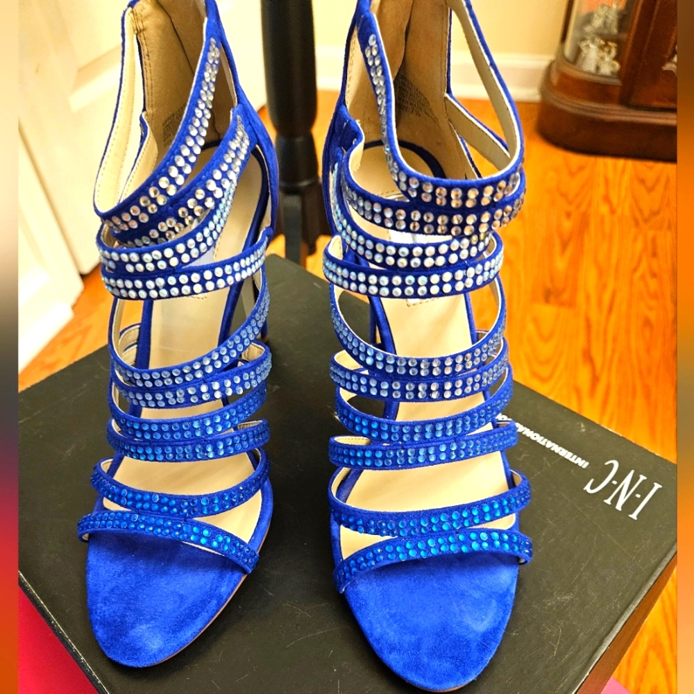 Blue I.N.C International Concept rhinestone shoes